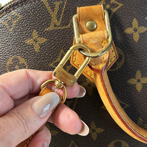 Authentic Louis Vuitton Alma Monogram Canvas Handbag with Authentic LV Strap - Picture 10 of 16